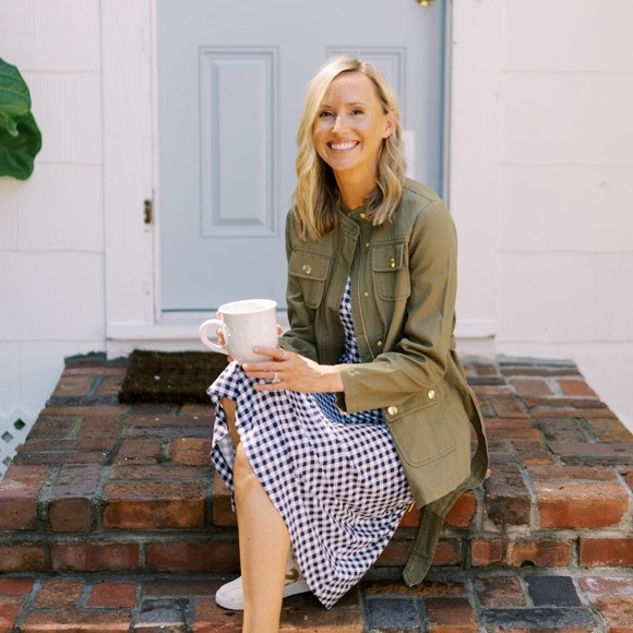 Draper James Field Jacket Green Twill XS - Picture 1 of 9